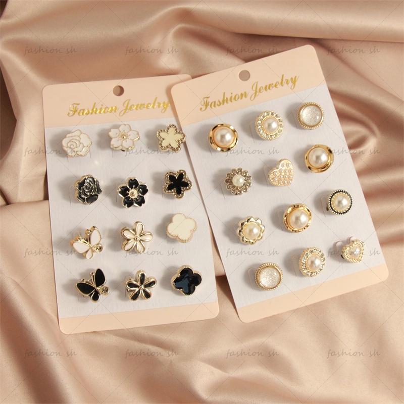 12pcs pearl baby brooch small brooch safety pin lovely brooch   M70098